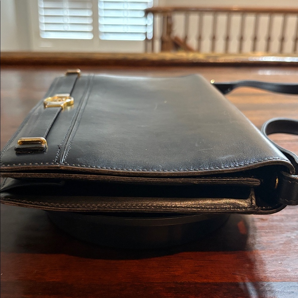 DIOR Vintage Black Leather Flap Crossbody Bag - Picture 4 of 17